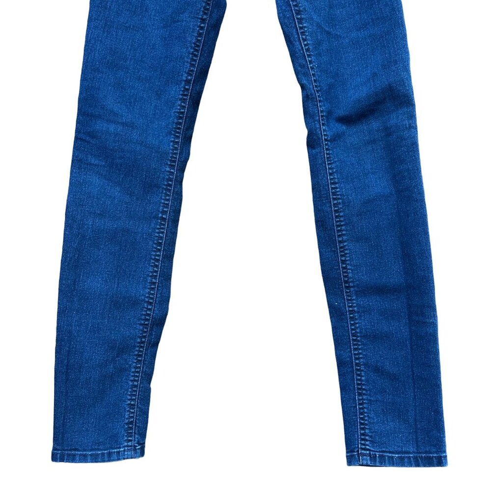 H&M Dark Blue Skinny Mid Rise Stretch Jeans Size 4 - Picture 3 of 11